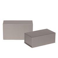 Jillson Roberts 2-Count Small Magnetic Closure Gift Boxes Available in 5 Colors, Metallic Silver Matte