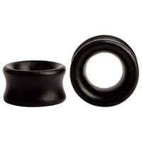 Ear Plug - Black Double Flared Wood Ear Tunnels Ear Plugs Body Jewelry Sell by Pair from 8mm to 30mm