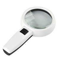 30X Lupa Con Luz 3 Led, 90Mm Lupa Iluminada De Mano, Lente De Vidrio De Aumento para Lectura Iluminada De Claridad Súper Alta, Joyería De Manualidades