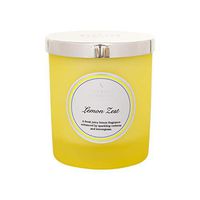 Shearer Candles Lemon Zest, Scented, Jar Candle, Cotton Wick, Fragrance & Essential Oils Yellow, Silver, White, 20cl