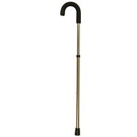 PCP Adjustable Cane, Foam Grip, Round Crook Handle, Lightweight Aluminum, Bronze, Medium