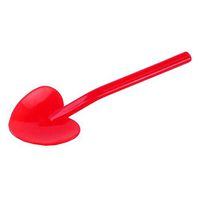 Kungfu Alien Disposable Plastic Heart Shape Spoons for Ice Cream Spoons Red（100 Count）