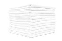 The Rag Company (12-Pack) 14 in. x 14 in. Commercial Grade All-Purpose Microfiber Highly Absorbent, LINT-Free, Streak-Free Cleaning Towels (White)