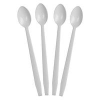 White Soda Spoons, Disposable Plastic Party Spoons Great For Root Beer Floats, Ice Cream & So Much More! Fast Shipping! Frozen Dessert Supplies! 100 Count