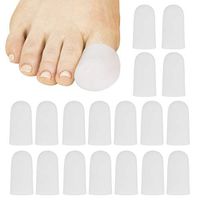 ViveSole Toe Guard (20 Pack) - Silicone Gel Tubes - Protector Cap for Feet, Women and Men - Pain Relief Cushion Pads for Blisters, Ingrown Toenails, Hammer Toes and Corns - Tubing Separator Covers