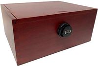 Locking Stash Box with Rolling Tray - Wood Stash Box with Lock - Large Stash Box with Rolling Tray Wooden Stash Boxes (Box with Extra Tray)