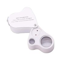 Othmro Magnifier 30X 60X Whistle Shape LED Illuminated Foldable Jewelry Loupe Magnifying Glass Silver