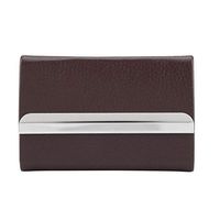 Men Cigarette Case Fashion PU Leather Card Holder Cigarettes Storage Accessories (Coffee)