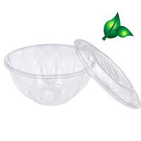 50 Biodegradable Disposable Salad Togo Containers Bowls and Lids Eco Compostable