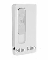 Slim Line All Metal USB Rechargeable Cigarette Lighter White