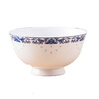 AXZHYX Bowl Kitchen Utensils Anti-scalding Bowl Rice Bowl Noodles Bowl Bone China Bowl Blue and White Porcelain Glaze Hotel Tableware Home Noodles Boiled Fish Soup Bowl (Color : S)