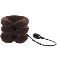 Glumlly Air Neck Therapy Full Velvet Fabric, Cervical Traction Pillow Inflatable & Adjustable, Neck Stretcher Newest Portable Neck Pain Relief and Physical Therapy Traction,A