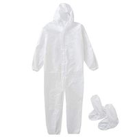 Yarnow Protective Coveralls Disposable Medical Coveralls Isolation Body Suit Industrial Surgical Protection Coveralls Working with Shoes Cover(Free Size)