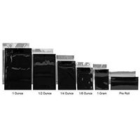 Smell Proof Barrier Bags - Zipper w/Heat Seal - 1,000 Bags (Black & Clear, Pre-Roll)