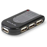 4PORT USB 2.0 Lighted Hub Black