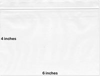 BNY Corner 2 Mil 6x4 Clear Plastic Zip Lock Bags, 6" x 4" Reloc Bag - 1000 Counts