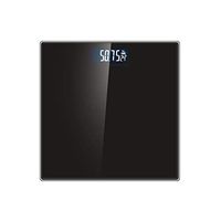 Battery Electronic Digital Scale Home Electronics Body Weight Scale for Women Man Health Weigh Glass Bathroom Household 180KG,Black