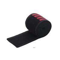 FIRECLUB high Elasticity Weightlifting Sports Knee Pads Fitness Squat Leggings Bandages Knee Straps Bracer Support Belt (red 4 Bars)