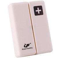 Medicine Storage Boxes,Pinleg Portable Case Foldable Magnetic Supplement Pill Box Organizer Folding Flip Magnetic Secure, Durable and Reliable Box (Beige)