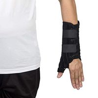 Wrist Support Brace, Lace Wrist Stability & Immobilization Splint for Tendonitis, Carpal Tunnel, Sprains and Arthritis Pain Relief (Thumb & Wrist Brace, Left)
