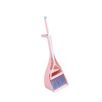 TOPBATHY Mini Broom with Dustpan Cleaning Tools for Kids Little Housekeeping Helper Set (Pink)