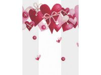 10ct Pink Made with Love Hearts 4x2x9" Medium Cello Cellophane Treat Food Snack Bags nfLG -1395