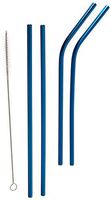 HG HGROPE 4 Pcs Stainless Steel Drinking, FDA Approved Straws Reusable,8, Blue