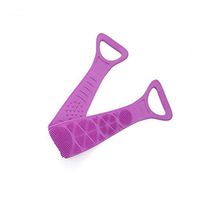 Fitthome Silicone Back Scrubber for Shower - Bath Body Scrub Brush, Long & Soft Silicone Back Scrubber for Bathroom Shower (Purple)