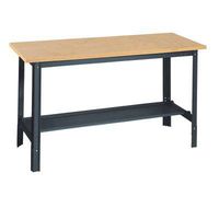 Edsal UB600 Steel Economy Work Bench with 1" Flake Board, 72" Width x 29" Height x 24" Depth, Industrial Gray