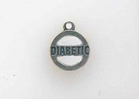 Sterling Silver Diabetic Disk Charm