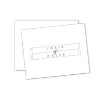 Modern Box Personalized Note Cards - Purple