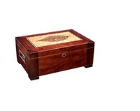 Cigar Humidor Cedar Wooden Lined Desktop Cigar Humidor Dual Layer Cigar Organiser 100 Capacity with Hygrometer and Humidifier Thanksgiving Day Idea