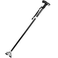 WXL Crutches - Outdoor Old Man Walking Sticks Slip Lightweight Telescopic Cane LED Lights Old Man Crutches Crutches