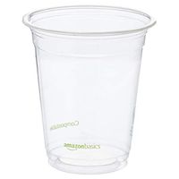 AmazonBasics Compostable 12 oz. Cold Cup, Clear, Pack of 1,000