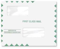 EGP Double Window Tax Return Mailing Envelope, Peel and Seal, Quantity 100, Size 9.5 x 11.5