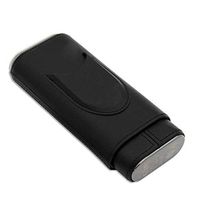 ZLMMY Cigar Holster, Moisturizing Alcoholized Travel Portable 2 Sticks, Portable Cigarette case (Color : B)