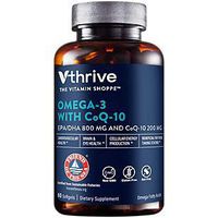 Omega3 with CoQ10 Supports Cardiovascular Health 800 MG EPA/DHA, 60 Softgels, by Vthrive