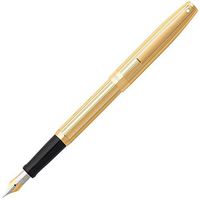 Sheaffer Sagaris Fluted Gold Tone Fountain Pen with Medium Nib