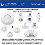 Bundle of 4 Grandstream GWN7610 high-performance Enterprise 802.11ac WiFi Access Point