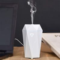 Car Diffuser Humidifier Esstential Oil Diffuser Cool Mist USB Mini Portable for Car Home Office Bedroom- Diamond Design 2020 New Version (White)