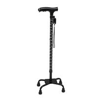 Qi Peng Crutches - Elderly Four-Foot Telescopic Cane Multi-Function Anti-Skid Four-Claw Contraction with Light Cane Crutch (Color : B)