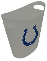New! 2 Gallon Slim Style Wastebasket in a Grey Plastic Finish That Features Your Choice of a Football Team Logo and a Free Trash Can Liner! (Colts)