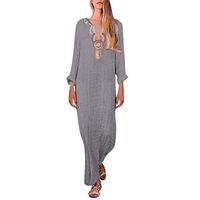 African Dresses for Women Sleeveless Maxi Dress with Split Hem Baggy Beach Dresses
