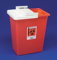 MCK88902810 - Multi-purpose Sharps Container 1-Piece 17.75H X 11W X 15.5D Inch Red Base Sliding Lid