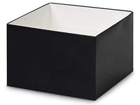 Gift Gourmet Boxes - 6x6x4" Solid Matte Black Gourmet Box Base - (2 Packs; 25 Per Pack) - WRAPS-GBB06BK