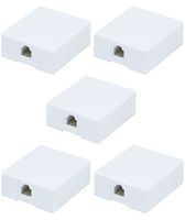FYL 5x 1 port 6P6C RJ12 Phone/Telephone Line Cable Wall Surface Mount Box Adhesive
