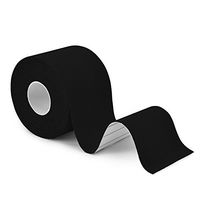 FDA Approved Kinesiology Sports Physiotherapy Tape, Waterproof Muscle Support Adhesive and Physio Therapeutic Aid for Knee, Shoulder, Elbow (Black)