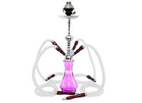 Hookah 22" Purple 4 hose shisha nargila bar narguile nargile glass Vase store