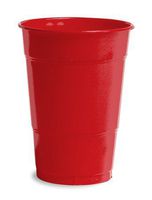 Club Pack of 240 Classic Red Disposable Plastic Drinking Party Tumbler Cups 16 oz.