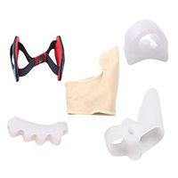 LUOEM 5PCS Silicone Toe Valgus Correction Foot Protection Separator Thumb Valgus Orthosis Pad Massage